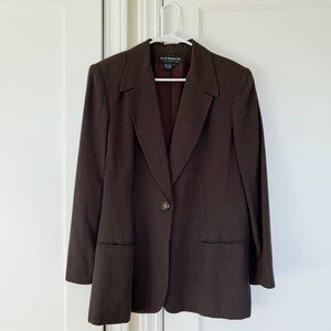 Vintage Liz Claiborne Chocolate Pinstripe Blazer